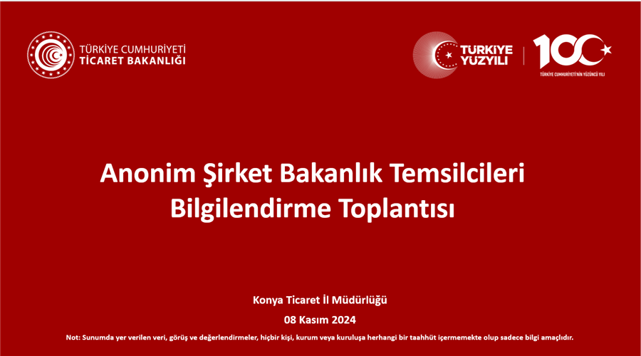 Anonim Şirket Bakanlık Temsilcileri İle Hizmet İçi Eğitim Yapıldı